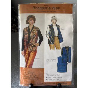 SAF-T-Pockets Shoppers Vest Sewing Pattern #9500 Size XSmall Small Medium 3XL 20